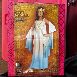 Greek Goddess Kids Costume - White and Blue